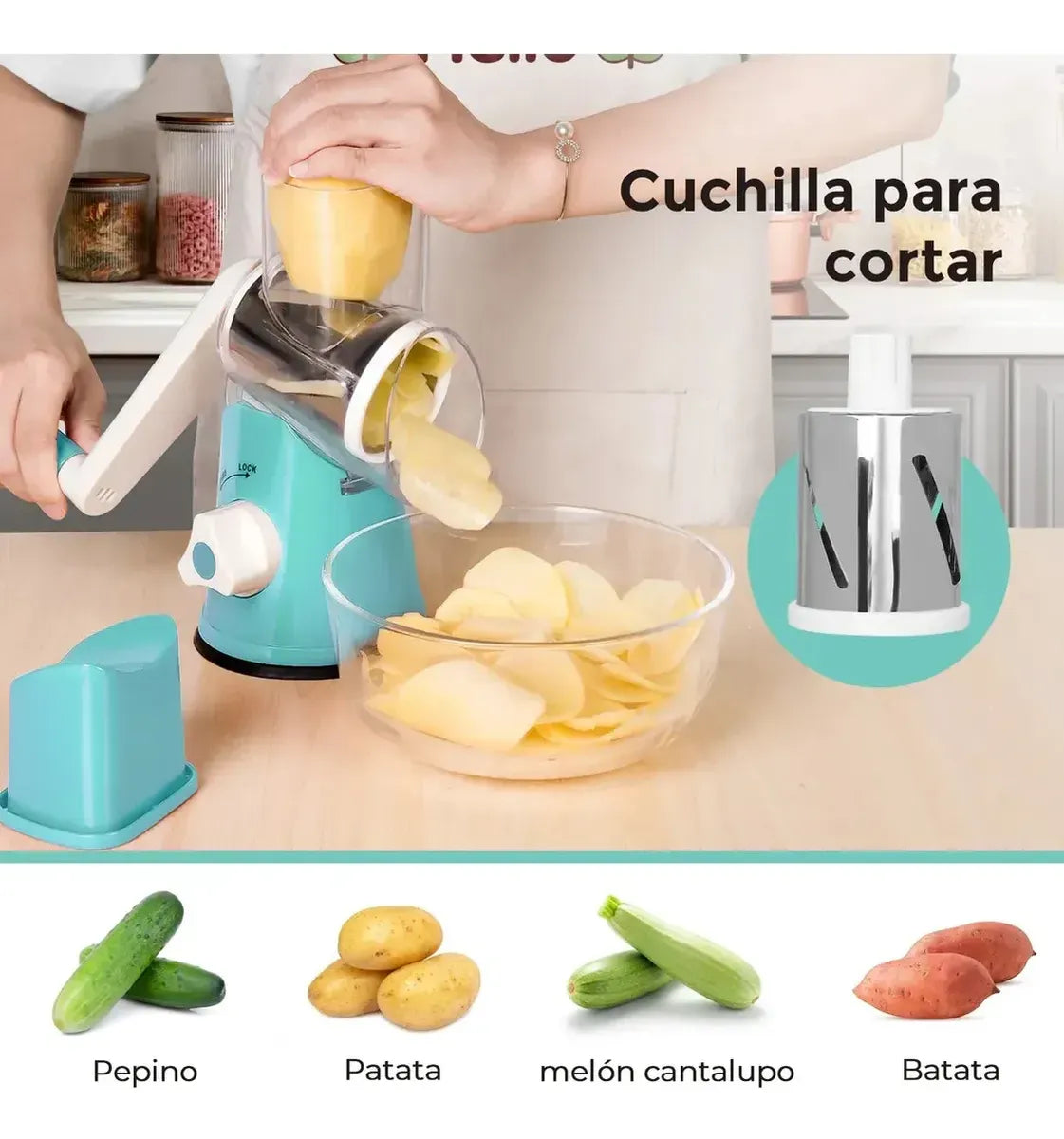 Rallador de Verduras 3 en 1