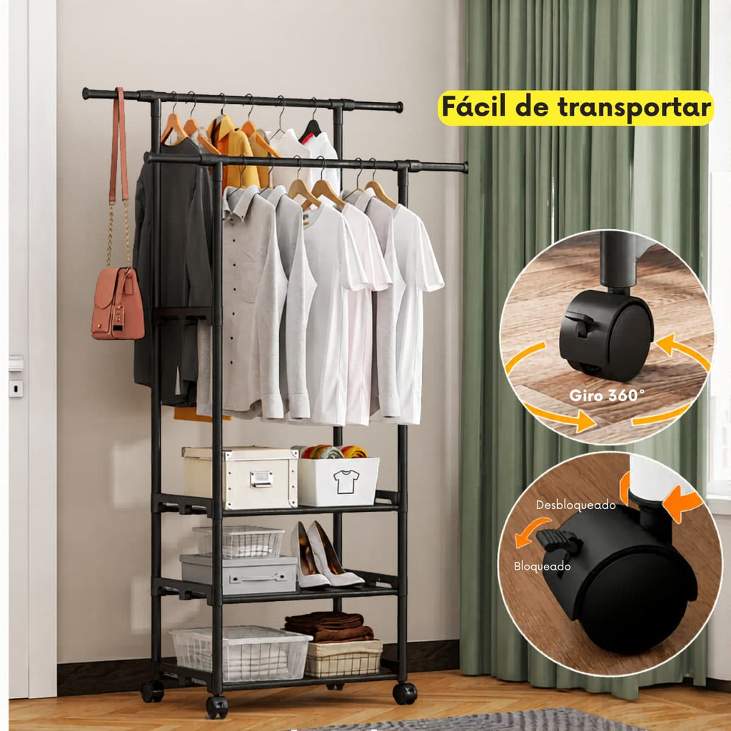 Perchero Organizador Ajustable 3 Niveles